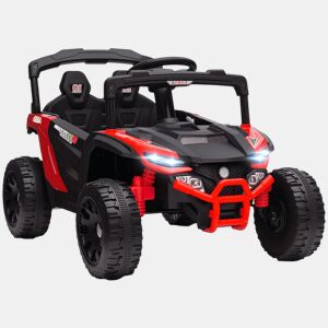 AIYAPLAY Carro Elétrico para Crianças 12V Carro a Bateria UTV com 2 Motores Controlo Remoto 2,4G Suspensão Traseira Faróis Música para Crianças acima de 3 Anos 88x57,5x55,5 cm Vermelho