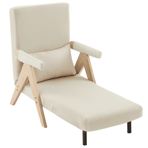 Poltrona conversível 3 em 1 - Função cama, reclinável, para sala, quarto e escritório - Bege