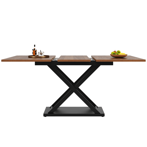 Conjunto de sala de jantar de 5 peças 160×80×75 cm - mesa extensível com 4 cadeiras de veludo preto Conjunto de sala de jantar de 5 peças 160×80×75 cm - mesa extensível com 4 cadeiras de veludo preto