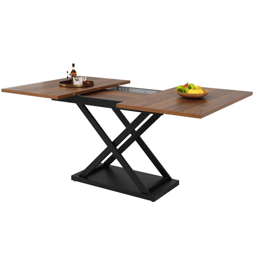Conjunto de sala de jantar de 5 peças 160×80×75 cm - mesa extensível com 4 cadeiras de veludo preto Conjunto de sala de jantar de 5 peças 160×80×75 cm - mesa extensível com 4 cadeiras de veludo preto