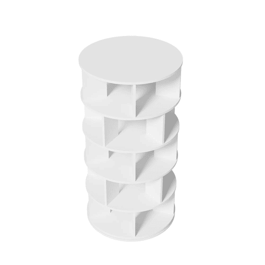 Estante para sapatos 115x60 cm - Ângulo giratório, 5 níveis - Branco