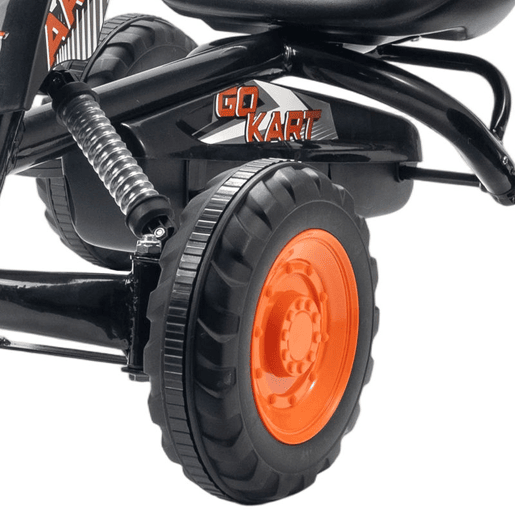 AIYAPLAY Kart a Pedais Go-Kart com Rodas PP Estrutura de Aço Carga 30 kg para Crianças 2-5 Anos 84x54x56 cm Preto