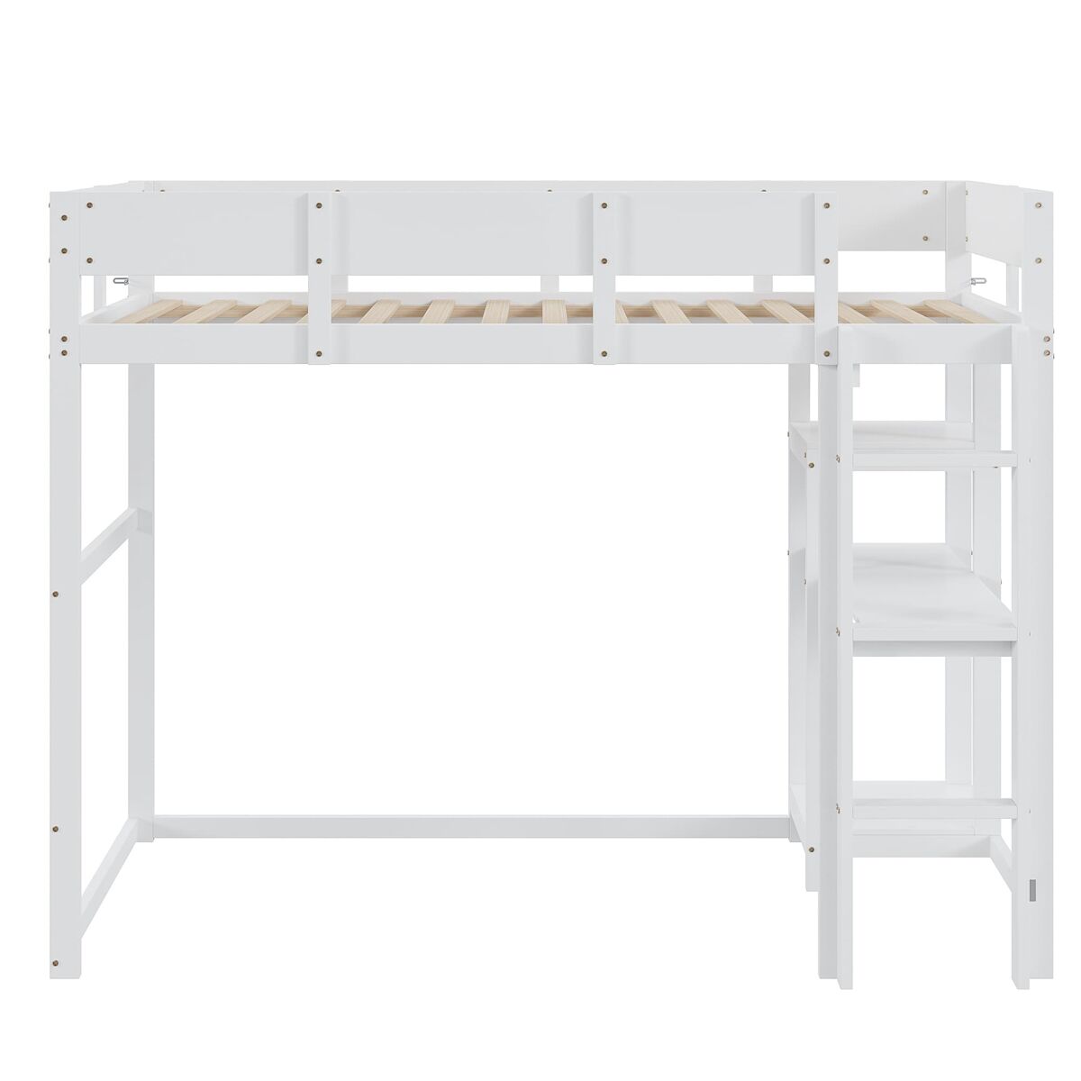 Cama alta para niños 204x96 Blanco