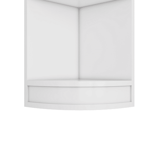 Estante de canto com 5 prateleiras - design simples, alta capacidade de carga - branco