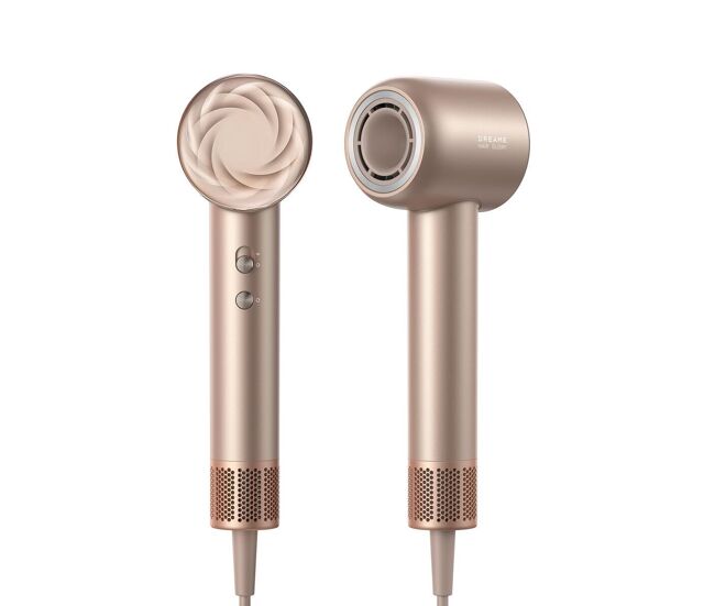 Dreame secador de pelo glory mix 1600w ionico, 3 boquillas magnéticas, dorado