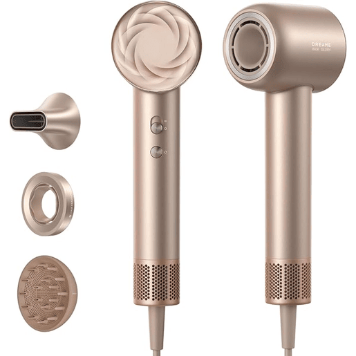 Secador de Cabelo Dreame Glory Mix 1600W Iónico, 3 Bicos Magnéticos, Dourado
