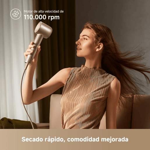 Secador de Cabelo Dreame Glory Mix 1600W Iónico, 3 Bicos Magnéticos, Dourado