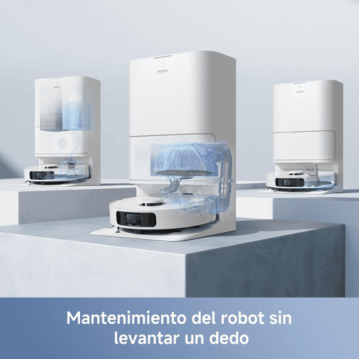 Robot aspirador e friegasuelos MOVA E30ULTRA 7000 Pa, depósito 4 l, auton. 3 h, branco