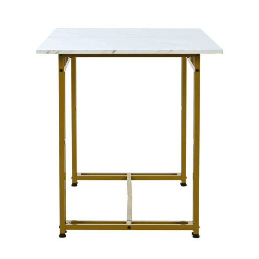Conjunto de sala de jantar 120x70cm - Mesa de jantar moderna com 4 cadeiras - Samt preto, pernas douradas