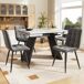Conjunto de mesas y sillas de comedor 160x80 Conjunto de mesas y sillas de comedor 160x80 Blanco/ Negro
