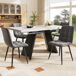 Conjunto de mesas y sillas de comedor 160x80 Conjunto de mesas y sillas de comedor 160x80 Blanco/ Negro
