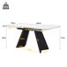 Conjunto de mesas y sillas de comedor 160x80 Conjunto de mesas y sillas de comedor 160x80 Blanco/ Negro