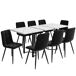 Conjunto de mesas y sillas de comedor Conjunto de mesas y sillas de comedor Blanco/ Negro