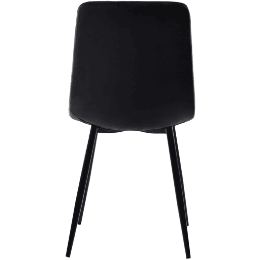 Conjunto de sala de jantar de 5 peças 80 cm - Mesa redonda com pernas metálicas douradas, cadeiras de veludo preto