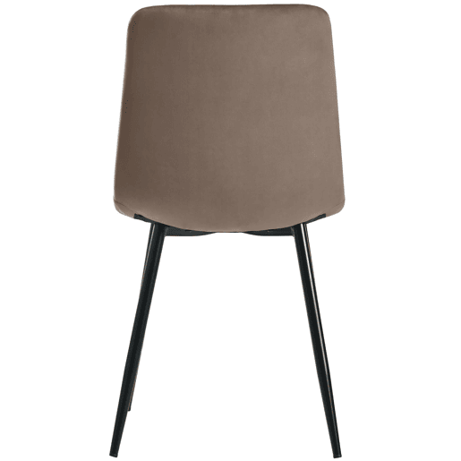 Conjunto de sala de jantar 117x68cm - Mesa retangular moderna com 4 cadeiras, Cadeiras de veludo castanho, Pernas douradas