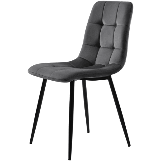 Conjunto de sala de jantar 117 cm - Mesa retangular com 4 cadeiras, Cadeiras de veludo cinza, Pernas douradas