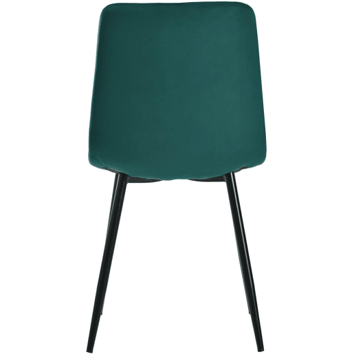 Conjunto de sala de jantar 117x68cm - Mesa retangular moderna com 4 cadeiras, cadeira de cozinha verde, pernas pretas