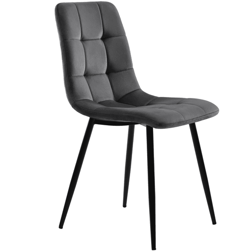 Conjunto de mesa e cadeiras 80 cm - Mesa redonda com pernas metálicas douradas - Branco, cinza escuro, veludo