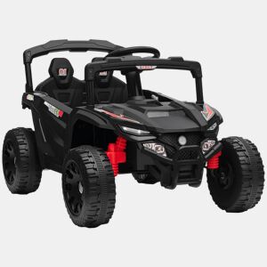AIYAPLAY Carro Elétrico para Crianças 12V Carro a Bateria UTV com 2 Motores Controlo Remoto 2,4G Suspensão Traseira Faróis Música para Crianças acima de 3 Anos 88x57,5x55,5 cm Preto