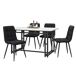 Conjunto de mesas y sillas de comedor 120x80 Conjunto de mesas y sillas de comedor 120x80 Negro