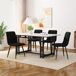 Conjunto de mesas y sillas de comedor 120x80 Conjunto de mesas y sillas de comedor 120x80 Negro