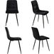 Conjunto de mesas y sillas de comedor 120x80 Conjunto de mesas y sillas de comedor 120x80 Negro