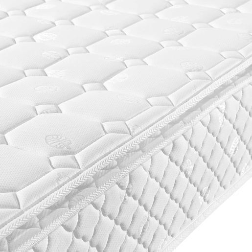 Cama estofada 140x200 cm - Com arrumação e elevação hidráulica, com estrado de ripas - Bege