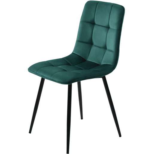 Conjunto de sala de jantar 117 cm - Mesa retangular moderna com 4 cadeiras, veludo verde, pernas douradas
