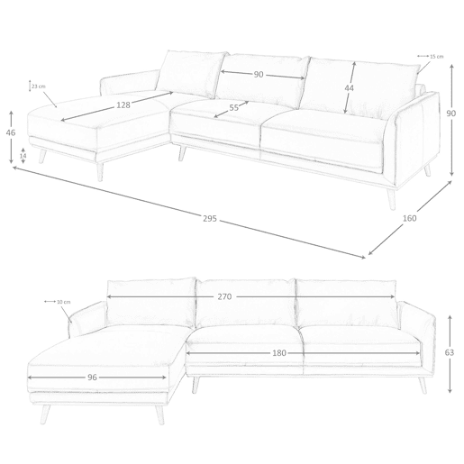 ANGEL CERDA Sofá chaise longue esquerda pele ANGEL CERDA Sofá chaise longue esquerda pele