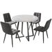 Conjunto de mesas y sillas de comedor 80x80 Conjunto de mesas y sillas de comedor 80x80 Gris