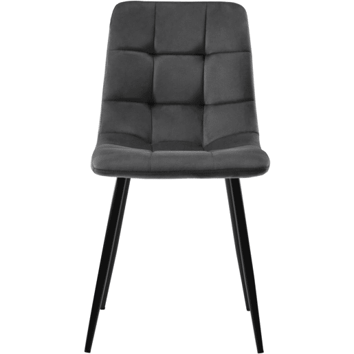 Conjunto de sala de jantar de 5 peças 80 cm - mesa redonda com pernas metálicas pretas - cadeiras de veludo cinzento