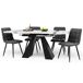 Conjunto de mesas y sillas de comedor Conjunto de mesas y sillas de comedor Blanco/ Negro