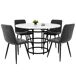Conjunto de mesas y sillas de comedor Conjunto de mesas y sillas de comedor Negro