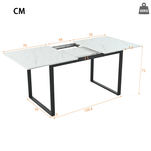 Conjunto de sala de jantar + 140180x80x75cm - Mesa moderna + 4 cadeiras, MDF branco, pernas pretas, cadeiras de veludo preto