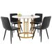 Conjunto de mesas y sillas de comedor Conjunto de mesas y sillas de comedor Gris