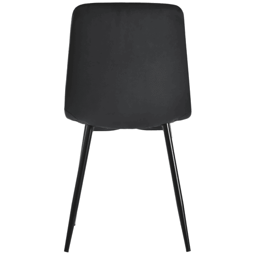 Conjunto de sala de jantar de 5 peças - Mesa redonda de mármore com pernas metálicas pretas - 4 cadeiras ergonómicas de couro preto
