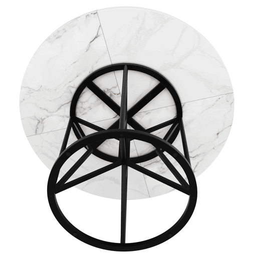 Conjunto de sala de jantar de 5 peças 100 cm - Mesa redonda com 4 cadeiras de veludo cinzento - Preto