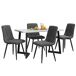 Conjunto de mesas y sillas de comedor 117x68 Conjunto de mesas y sillas de comedor 117x68 Gris