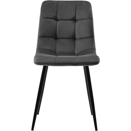Conjunto de mesa e cadeiras 80 cm - Mesa redonda com pernas metálicas pretas, cadeiras de veludo