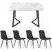 Conjunto de mesas y sillas de comedor Conjunto de mesas y sillas de comedor Negro