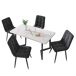 Conjunto de mesas y sillas de comedor Conjunto de mesas y sillas de comedor Negro