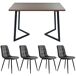 Conjunto de mesas y sillas de comedor Conjunto de mesas y sillas de comedor Negro