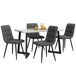 Conjunto de mesas y sillas de comedor 117x68 Conjunto de mesas y sillas de comedor 117x68 Gris