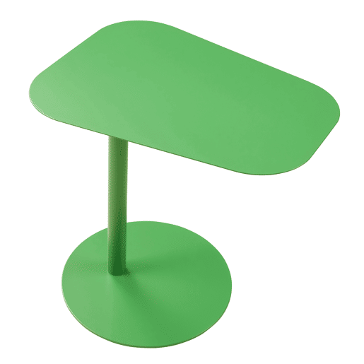 Mesa de apoio Nastätten trapezoidal interiorexterior em metal 50 x 50 x 38 cm - Verde maçã mate en.casa