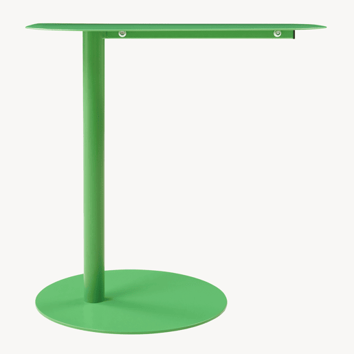 Mesa de apoio Nastätten trapezoidal interiorexterior em metal 50 x 50 x 38 cm - Verde maçã mate en.casa