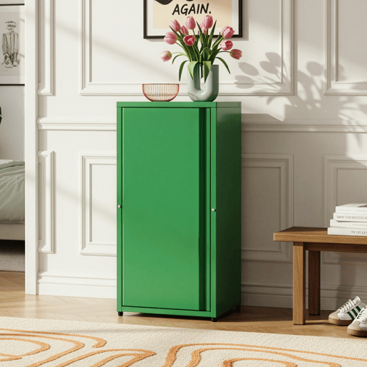 Armário metálico Burlöv aço 88x40x35 cm - Verde maçã en.casa
