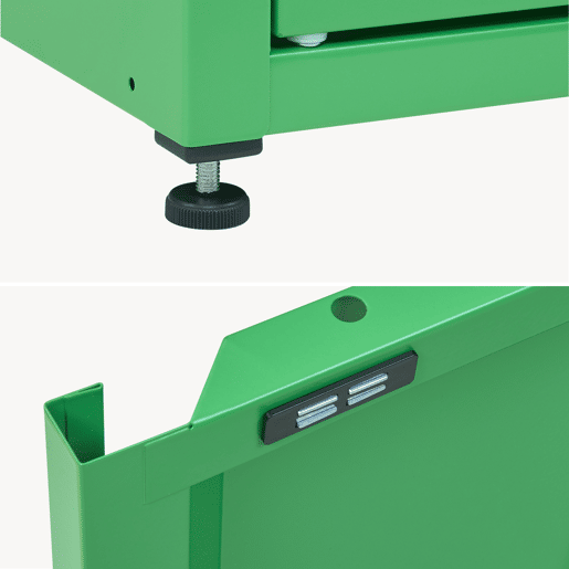 Armário metálico Burlöv aço 88x40x35 cm - Verde maçã en.casa