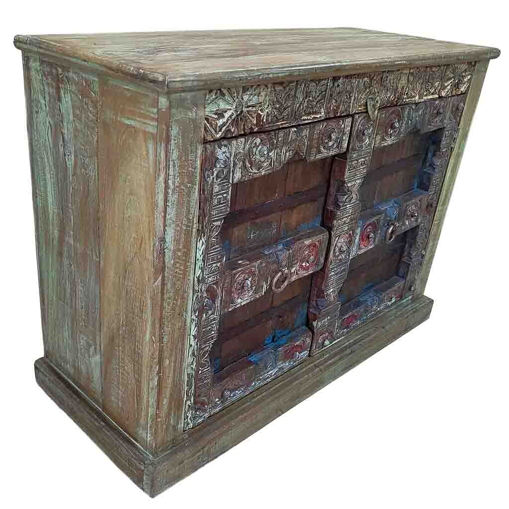 Aparador de madera artesanal 117x50x87h cm