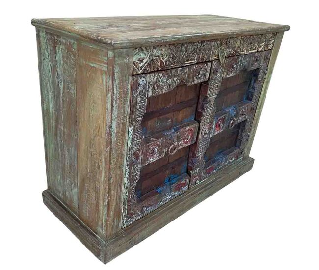 Aparador de madera artesanal 117x50x87h cm