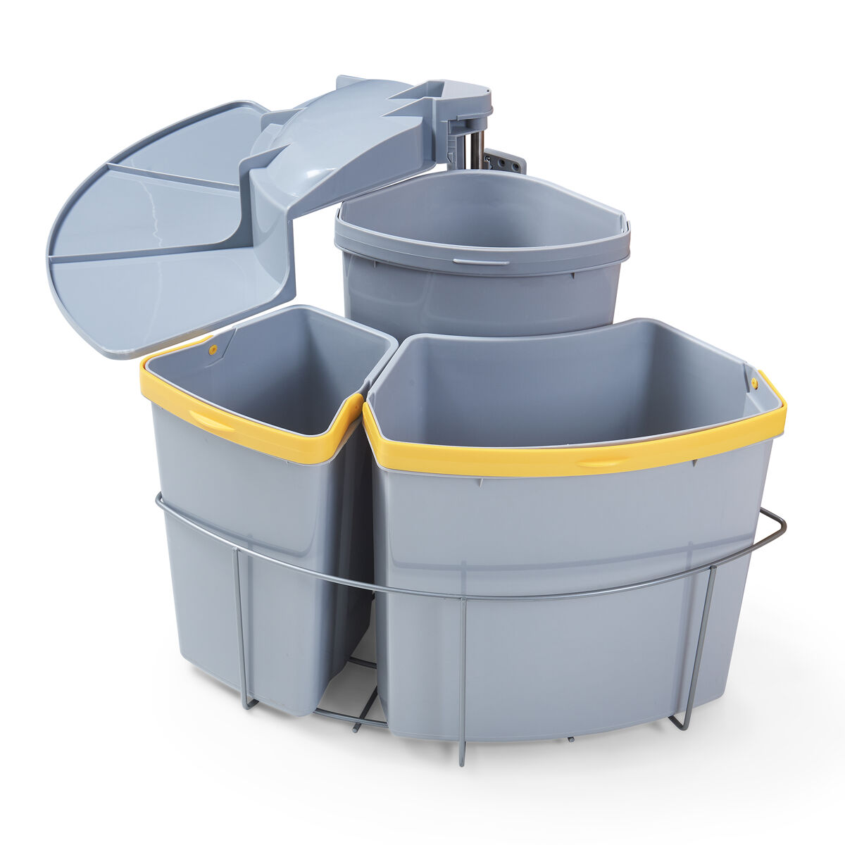 Sistema de separación de residuos Kollby plástico  2x12 L + 1x6 L